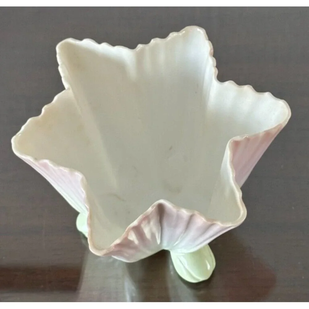 Antique 1907 Royal Worcester Posy Vase‎ #204 Pink Green 3'' Tulip STUNNING